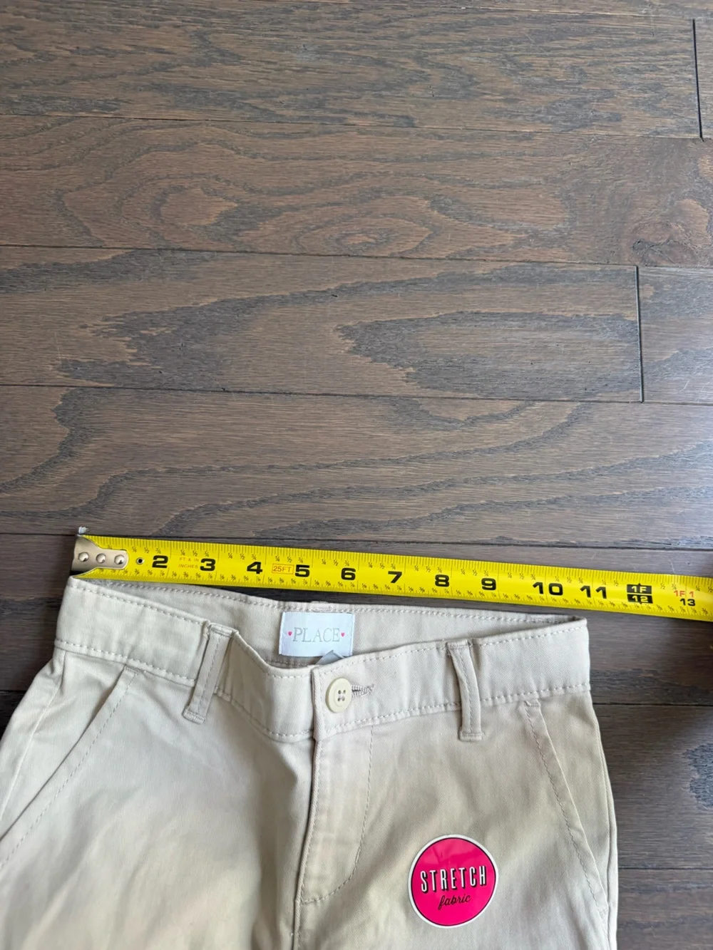 Girls kids Children's Place Khaki & Black Boys Chino shorts sz 6
